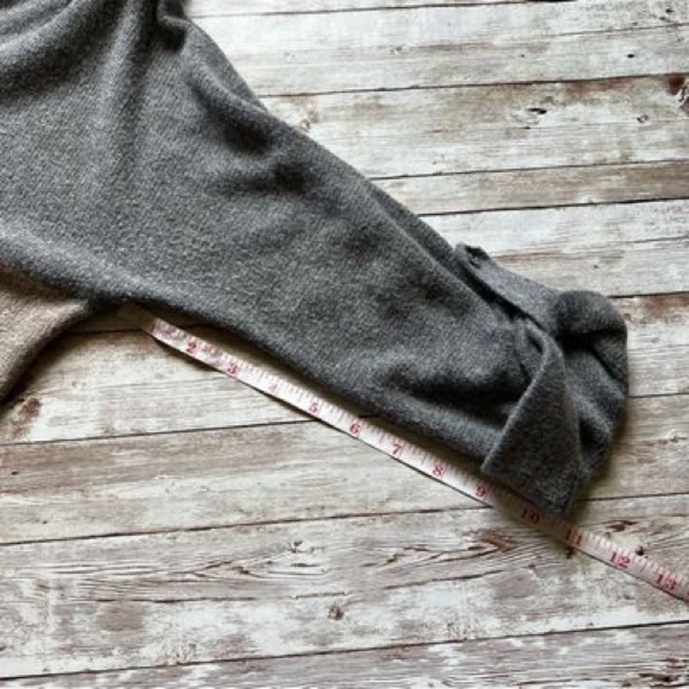 Two-Tone Gray and Brown Women's Sweater - Picture 5 of 5